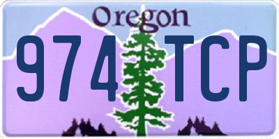 OR license plate 974TCP