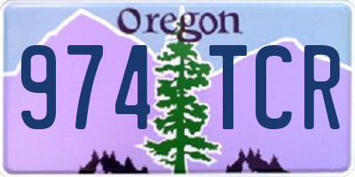 OR license plate 974TCR