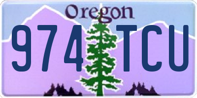 OR license plate 974TCU