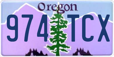 OR license plate 974TCX