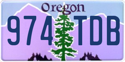 OR license plate 974TDB