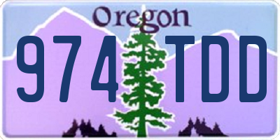 OR license plate 974TDD