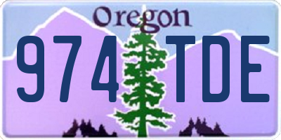OR license plate 974TDE