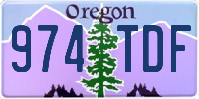 OR license plate 974TDF