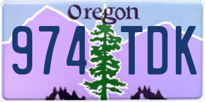 OR license plate 974TDK