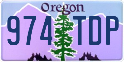 OR license plate 974TDP