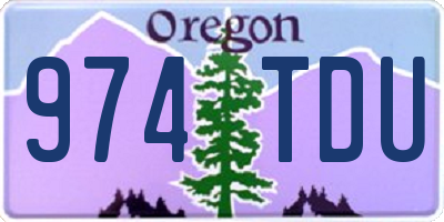 OR license plate 974TDU