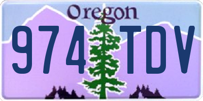 OR license plate 974TDV