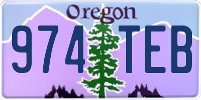 OR license plate 974TEB