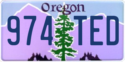 OR license plate 974TED