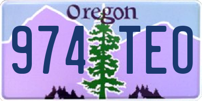 OR license plate 974TEO