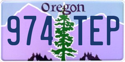 OR license plate 974TEP
