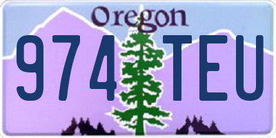 OR license plate 974TEU