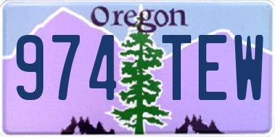 OR license plate 974TEW