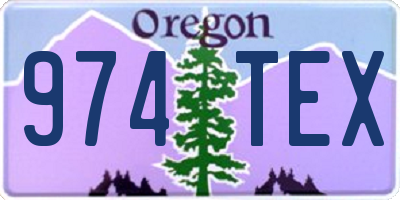 OR license plate 974TEX