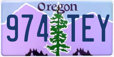 OR license plate 974TEY
