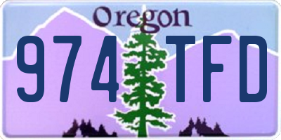 OR license plate 974TFD