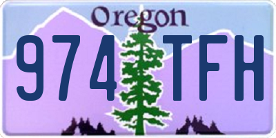 OR license plate 974TFH