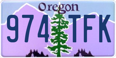 OR license plate 974TFK