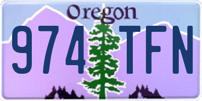 OR license plate 974TFN