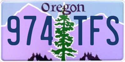 OR license plate 974TFS
