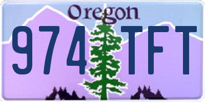 OR license plate 974TFT