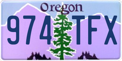 OR license plate 974TFX