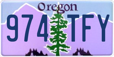 OR license plate 974TFY