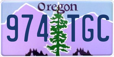 OR license plate 974TGC