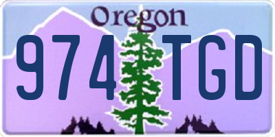 OR license plate 974TGD