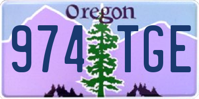 OR license plate 974TGE