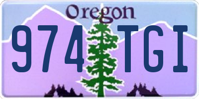 OR license plate 974TGI
