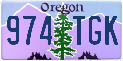 OR license plate 974TGK