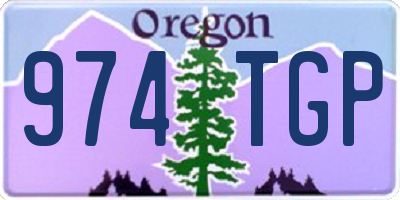 OR license plate 974TGP
