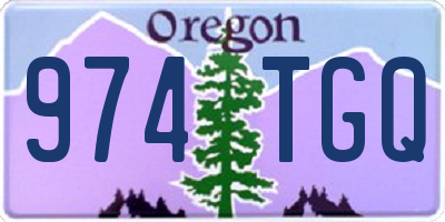 OR license plate 974TGQ