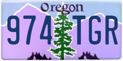 OR license plate 974TGR