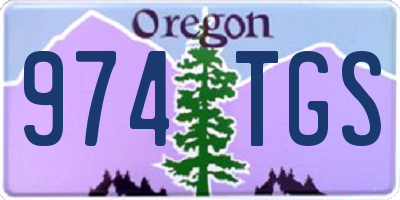 OR license plate 974TGS
