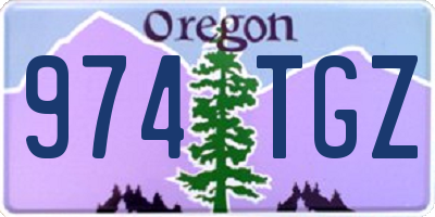 OR license plate 974TGZ