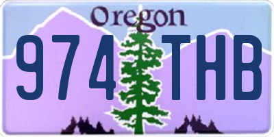 OR license plate 974THB