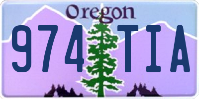 OR license plate 974TIA