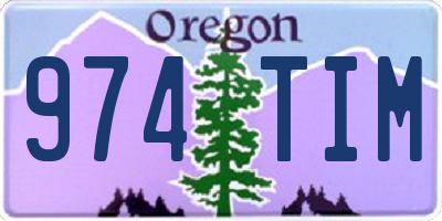 OR license plate 974TIM