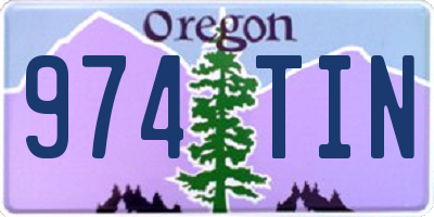 OR license plate 974TIN