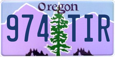 OR license plate 974TIR