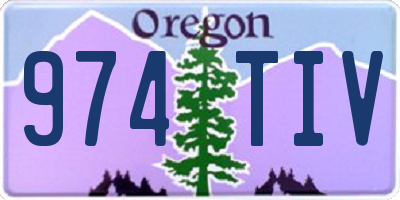 OR license plate 974TIV