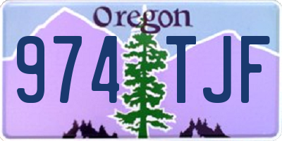 OR license plate 974TJF