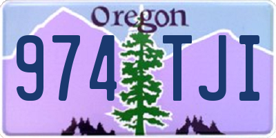 OR license plate 974TJI