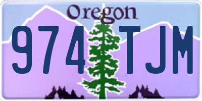 OR license plate 974TJM