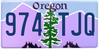 OR license plate 974TJQ