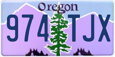 OR license plate 974TJX