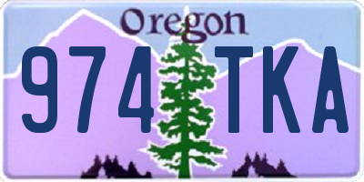 OR license plate 974TKA